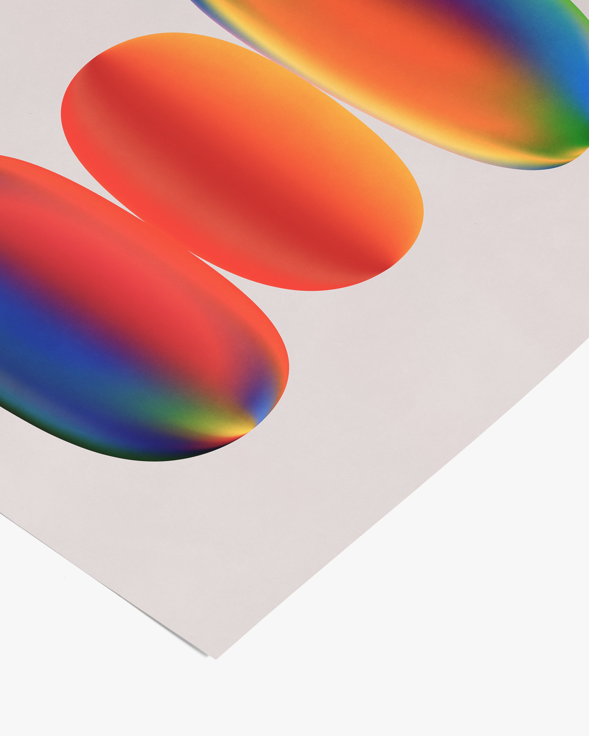 Side view of unframed Balance (2025) fine art giclée print on enhanced matte paper