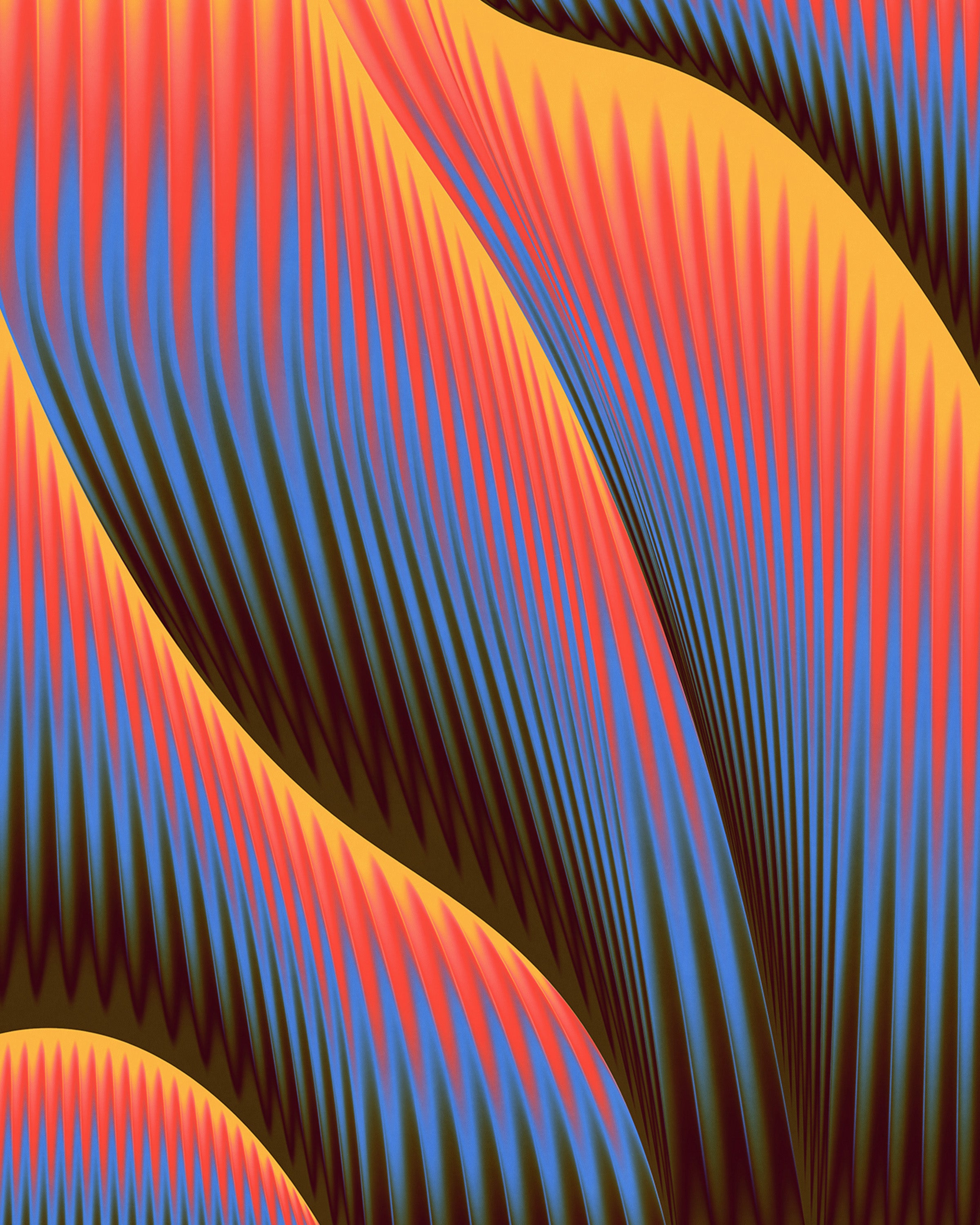 Close up detail of Gradient Study 14-10 (2024) giclée print showing paper texture and vibrant gradient colors