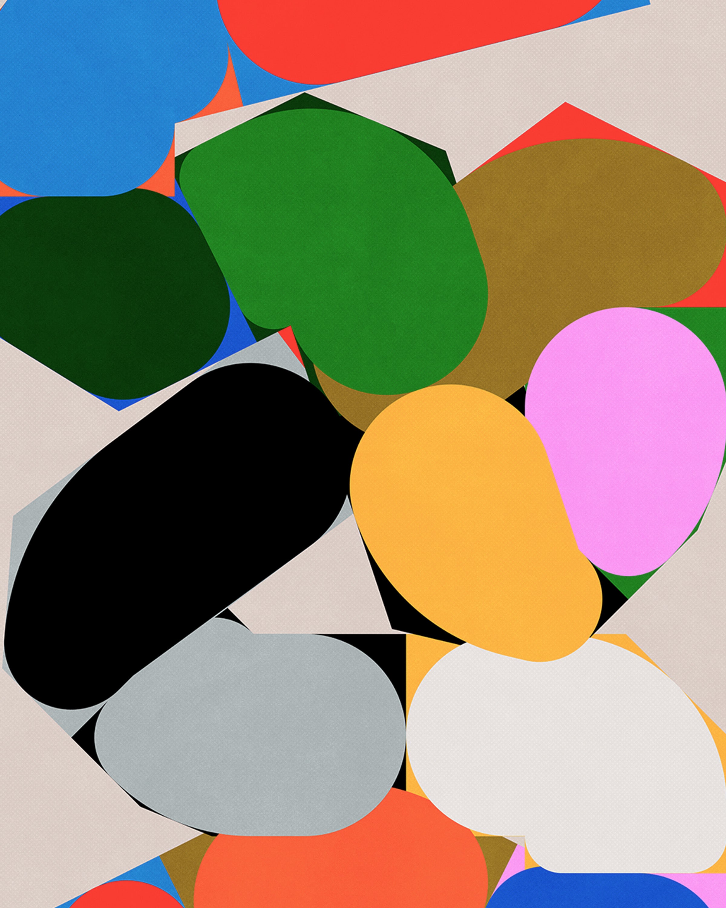 Close up detail of Digest (2025) giclée print showing paper texture and vibrant gradient colors