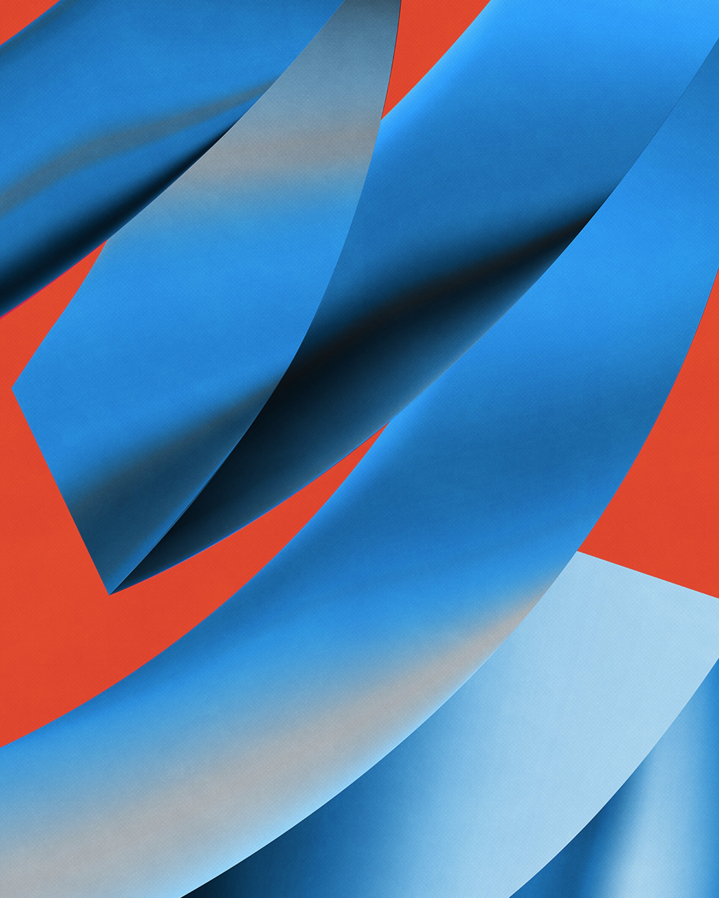 Close up detail of Ribbon (2025) giclée print showing paper texture and vibrant gradient colors