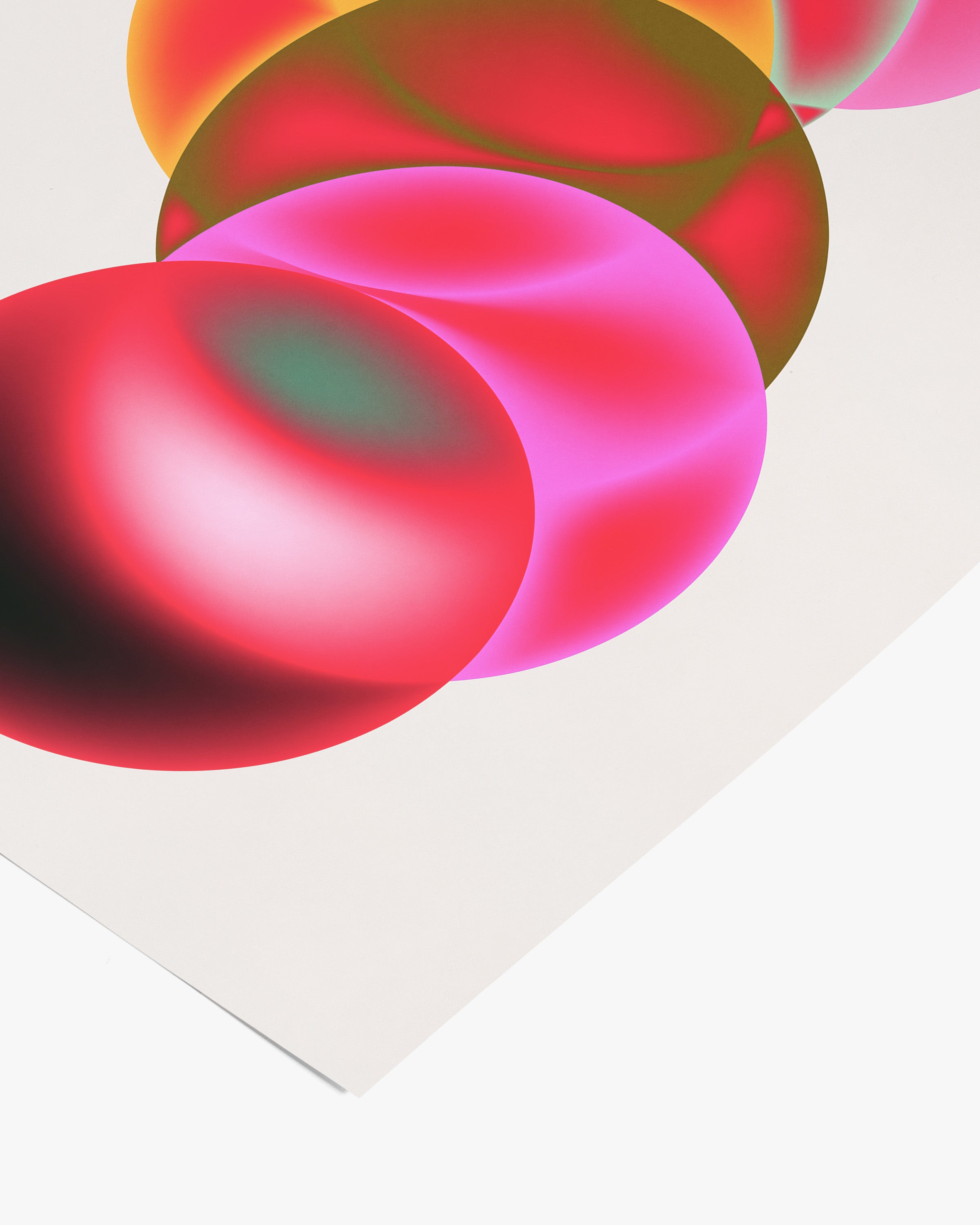Side view of unframed Holiday (2023) fine art giclée print on enhanced matte paper