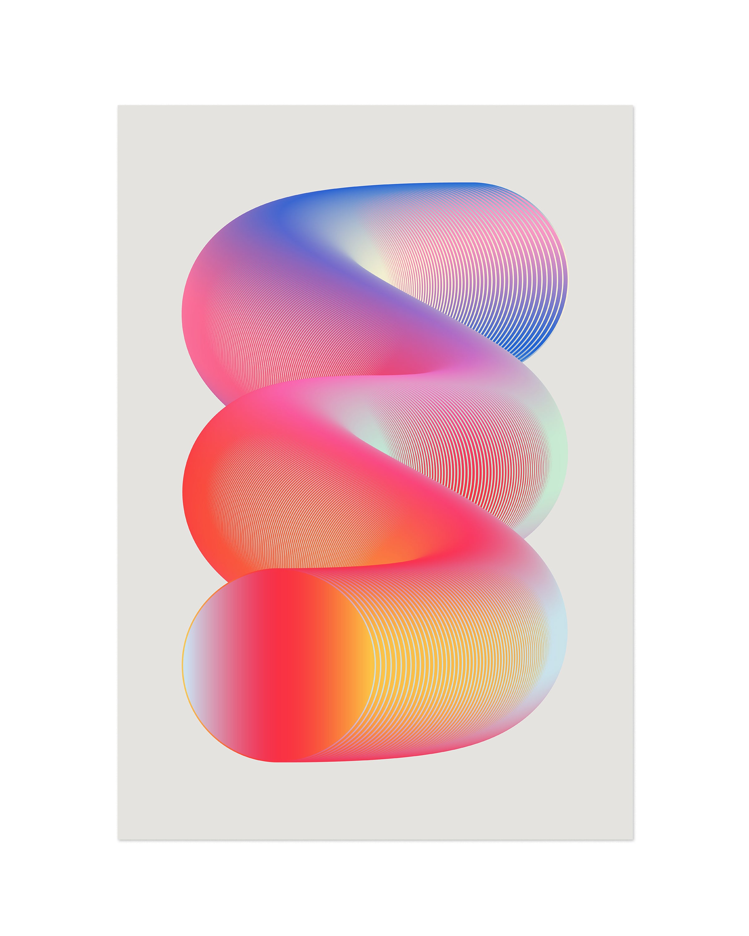 Pasted (2023) colorful contemporary art print by Jerry-Lee Bosmans, unframed fine art giclée on matte paper
