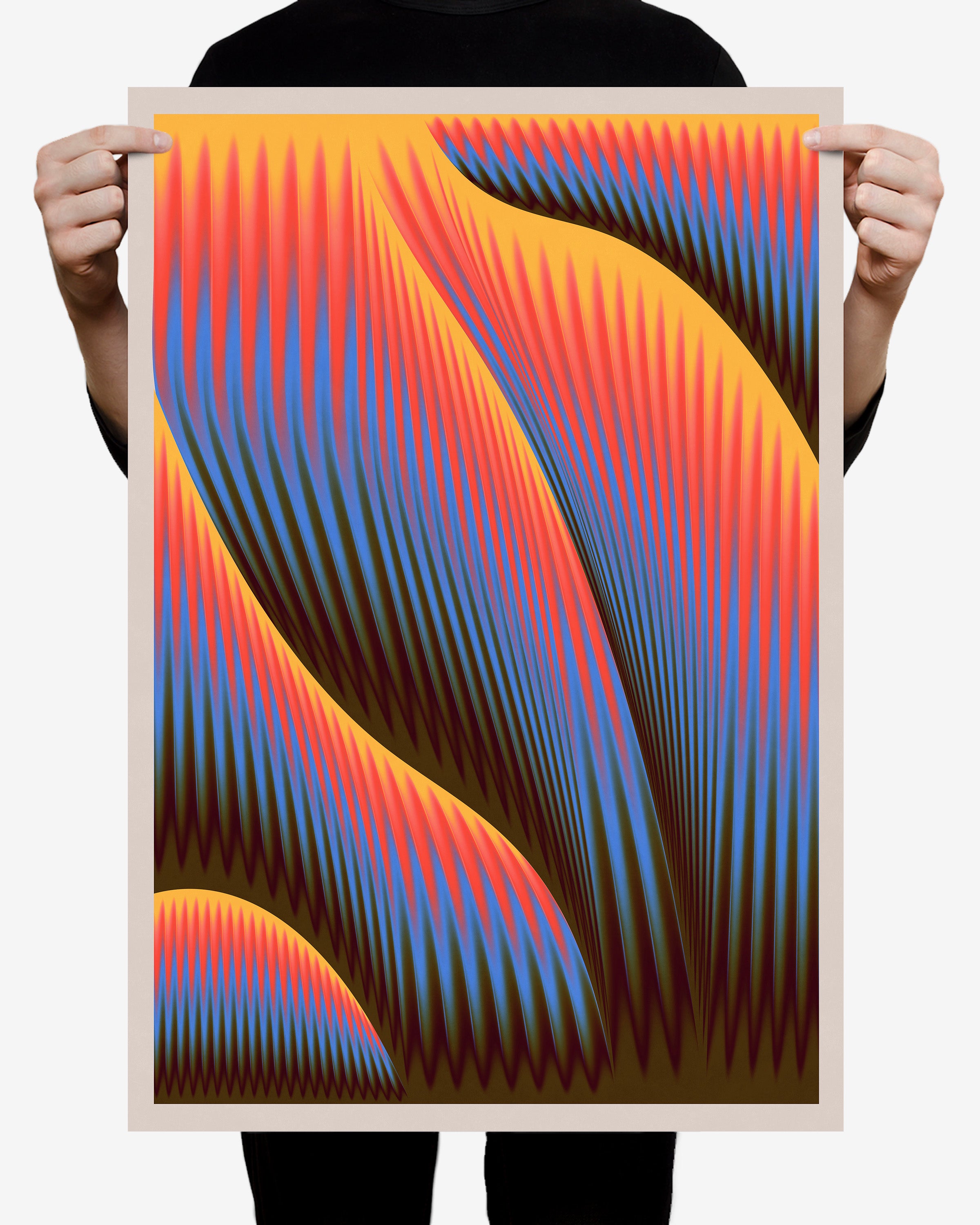 Person holding Gradient Study 14-10 (2024) fine art print