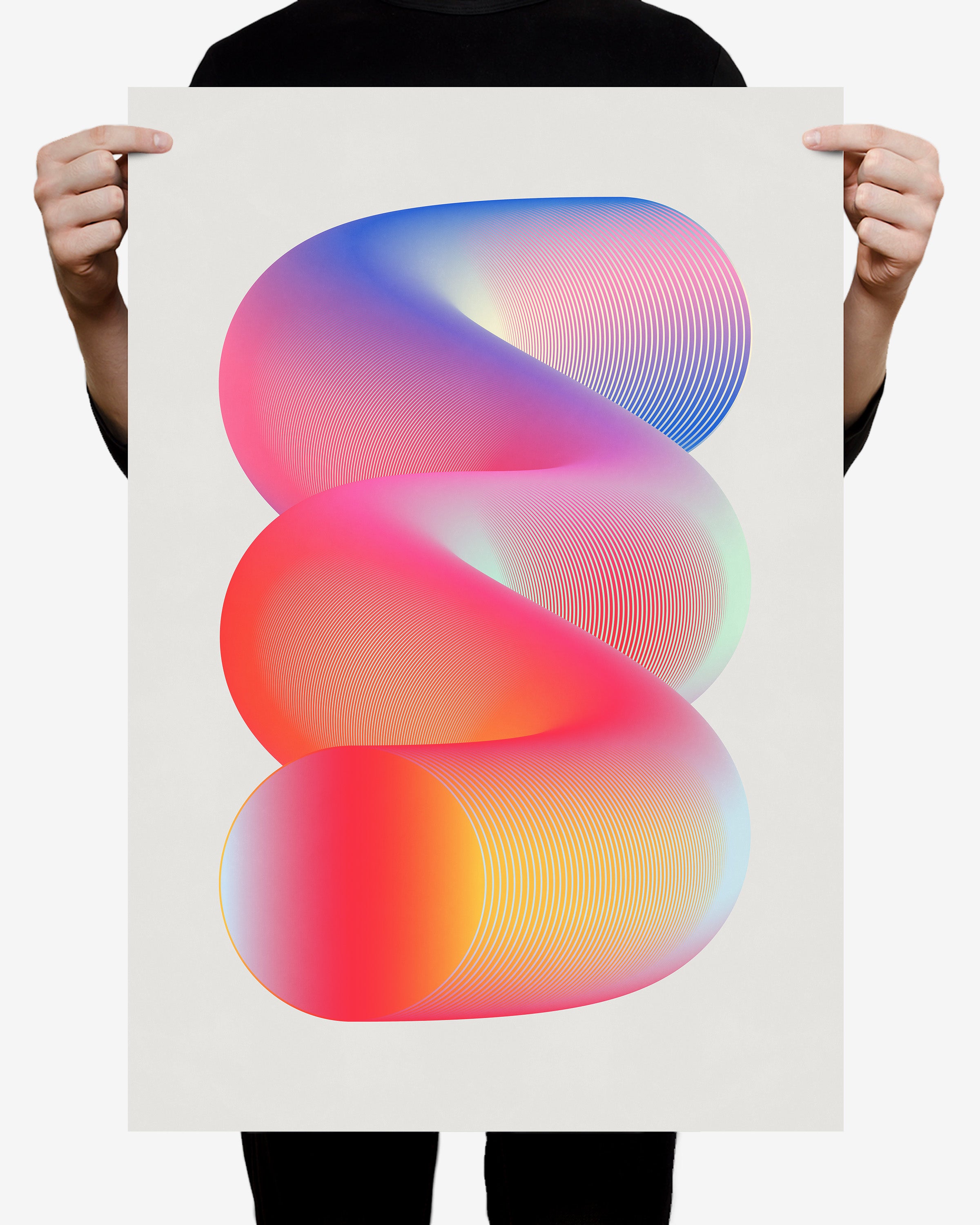 Person holding Pasted (2023) fine art print