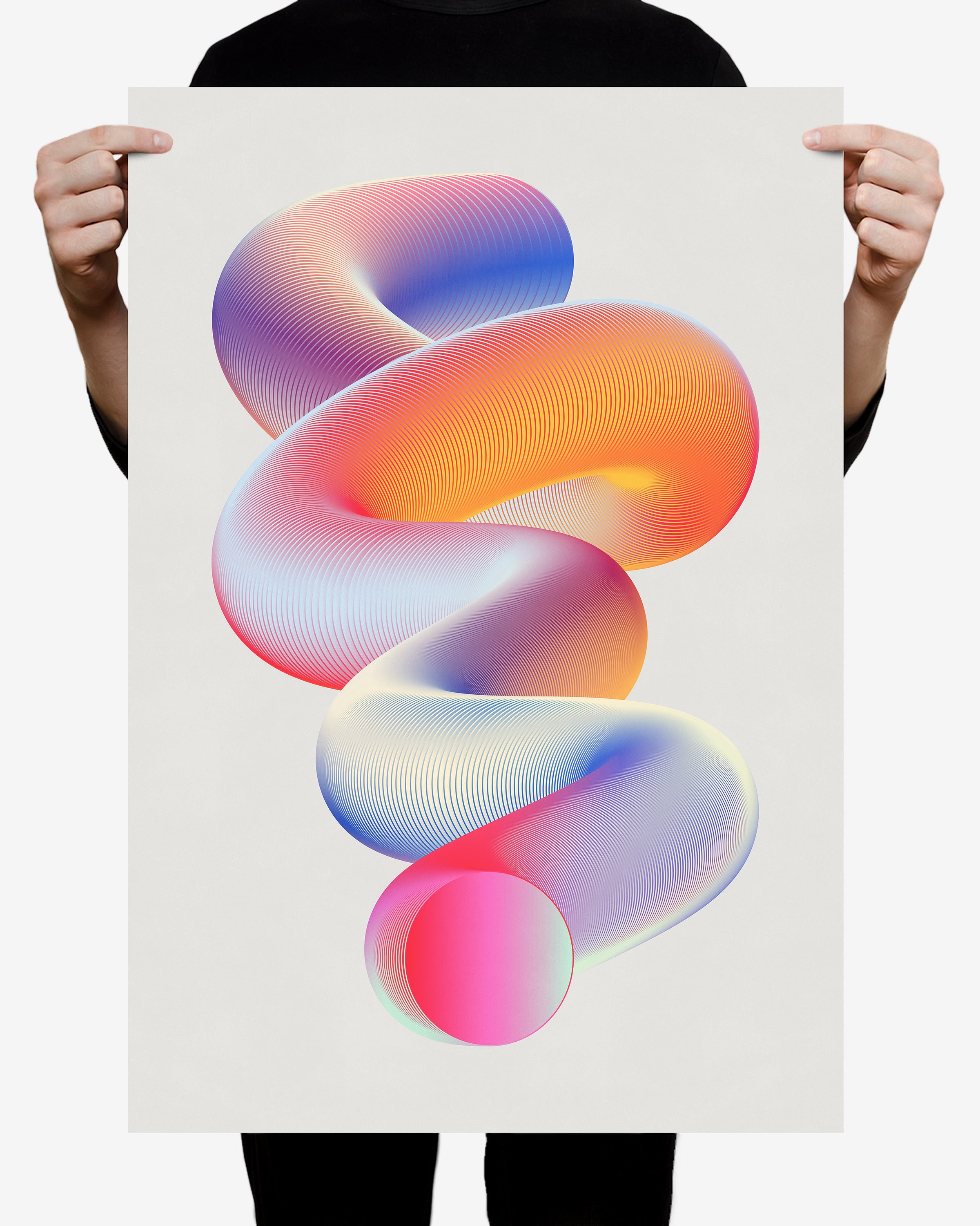 Person holding Wasted-3 (2023) fine art print