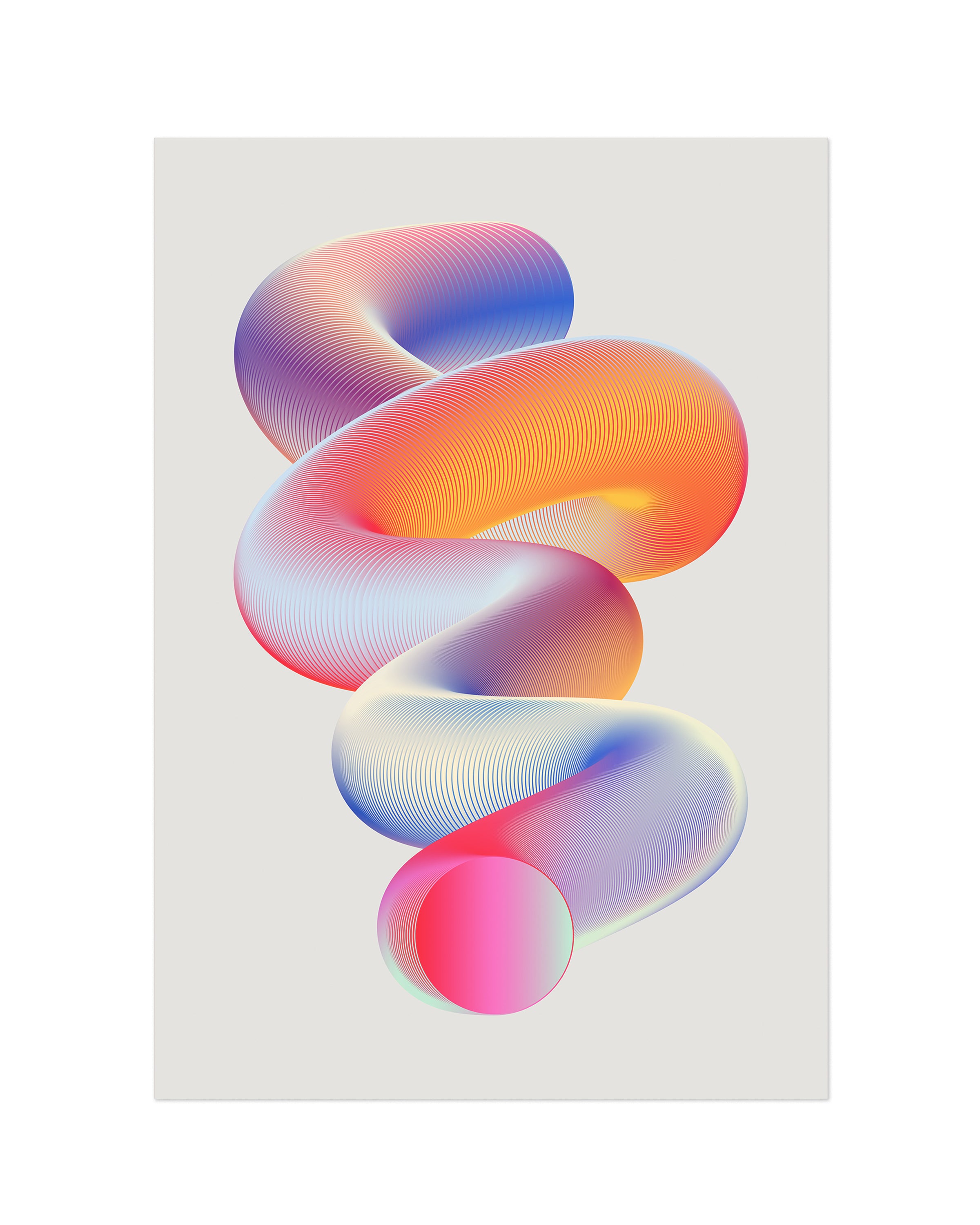 Wasted-3 (2023) colorful contemporary art print by Jerry-Lee Bosmans, unframed fine art giclée on matte paper